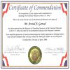 Certificate of Commendation US Army