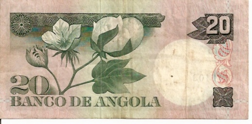 Banco De Angola  20 Escudos  Date Issued: 06-10-1973 Dimensions: 200 X 100, Type: JPEG