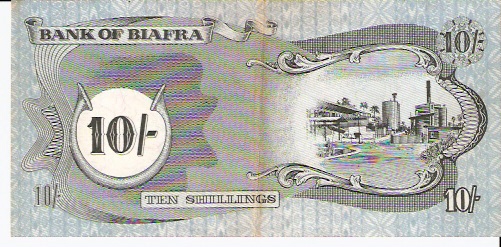 Bank of Biafra  10 Schilling  1968 ND Issue Dimensions: 200 X 100, Type: JPEG
