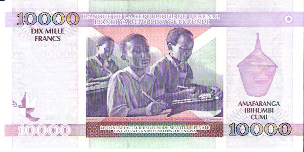 Banque DU Royaume DU Burundi  10000 Francs  1979-1981 ND Issue Dimensions: 200 X 100, Type: JPEG