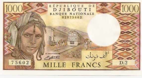 Banque Nationale  1000 Francs  Part of African State - D for Dijbouti Dimensions: 200 X 100, Type: JPEG