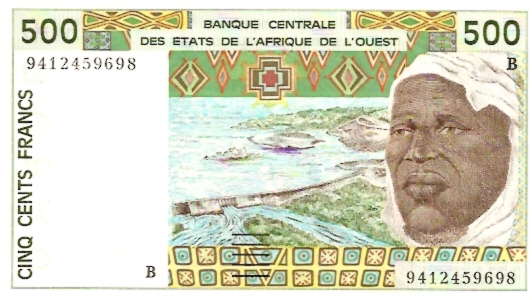 Banque Centrale  500 Francs  B-Benin Dimensions: 200 X 100, Type: JPEG